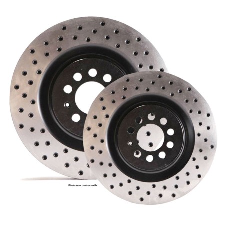 Disques de frein avant ventilés TAROX finition D95 percés pour Peugeot 205 GTi 1.6 / Rallye / Citroën Visa GTi 1.6
