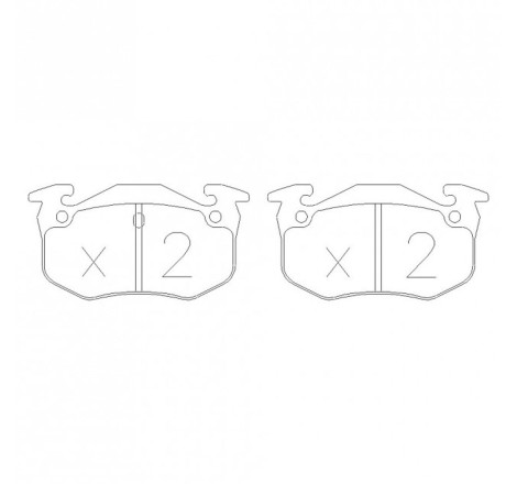 Plaquettes de frein arrière GT2i Club pour Renault Megane I IDE 2.0 16V (étriers BENDIX)
