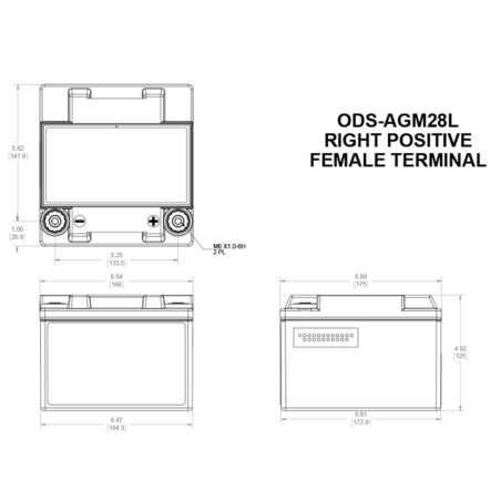 Batterie Compétition AGM Odyssey Extreme PC925 pour Renault Megane 2 RS / Megane 3 RS