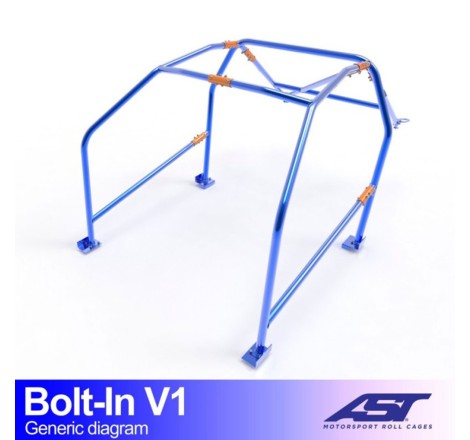 Arceau AST 6 points à boulonner pour Renault Megane 2 RS / CC 3-Portes hayon