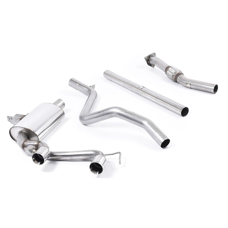 Système d'échappement Cat-Back avec double sortie polie MILLTEK pour Renault Megane 2 RS 225cv / F1 Team R26 / R26R