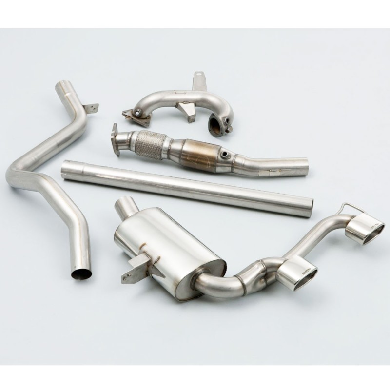 Système d'échappement turbo-back avec catalyseur MILLTEK pour Renault Megane 2 RS 225cv / F1 Team R26 / R26R