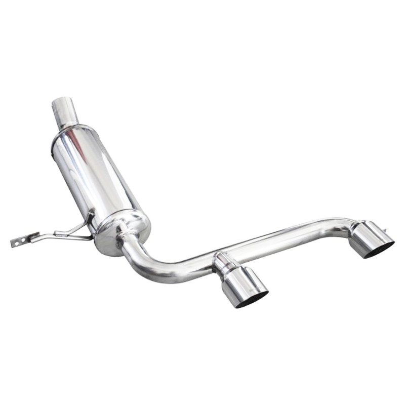 Silencieux / Terminal d'échappement 2x80 INOXCAR pour Renault Megane 2 RS 2.0 16V Turbo 225cv (après 2004)