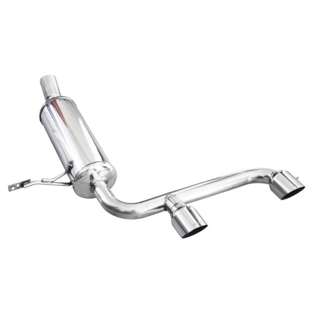 Silencieux / Terminal d'échappement 2x80 INOXCAR pour Renault Megane 2 RS 2.0 16V Turbo 225cv (après 2004)
