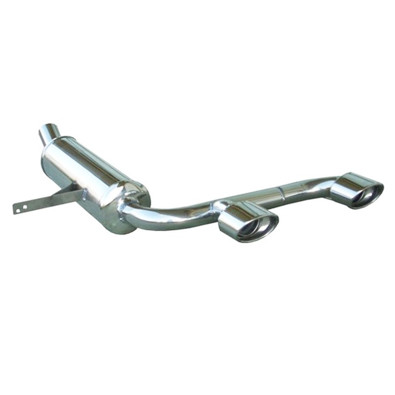 Silencieux / Terminal d'échappement 2x120x80 INOXCAR pour Renault Megane 2 RS 2.0 16V Turbo 225cv (après 2004)