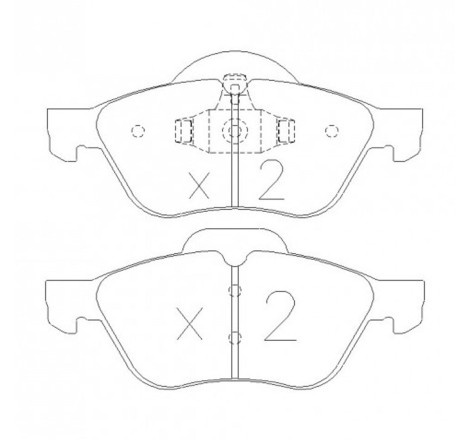 Plaquettes de frein avant GT2i Race pour Renault Megane 2 CC 2.0 16V Turbo / Twingp 2 RS (étriers ATE)