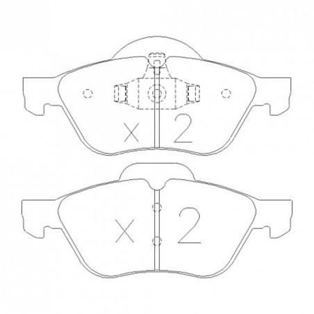 Plaquettes de frein avant GT2i Race pour Renault Megane 2 CC 2.0 16V Turbo / Twingp 2 RS (étriers ATE)