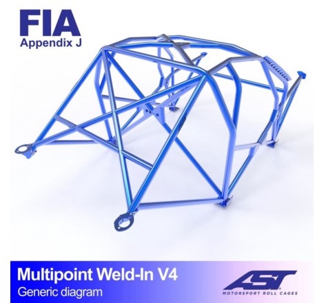 Arceau AST Multipoints 10 points à souder FIA pour Renault Megane 3 RS / TCe (et toutes versions) 3-Portes hayon