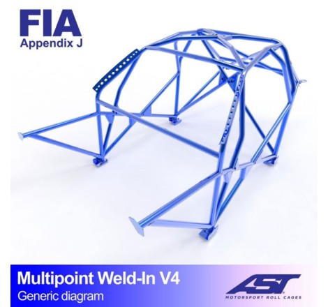 Arceau AST Multipoints 10 points à souder FIA pour Renault Megane 3 RS / TCe (et toutes versions) 3-Portes hayon