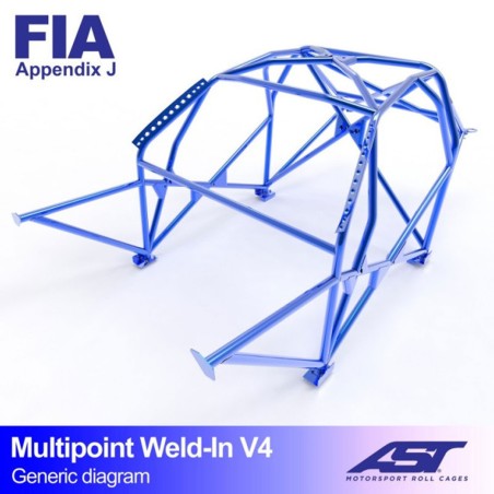 Arceau AST Multipoints 10 points à souder FIA pour Renault Megane 3 RS / TCe (et toutes versions) 3-Portes hayon
