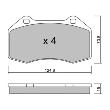Plaquettes de frein avant GT2i Club pour Renault Megane 3 RS 250cv (2009-2012)