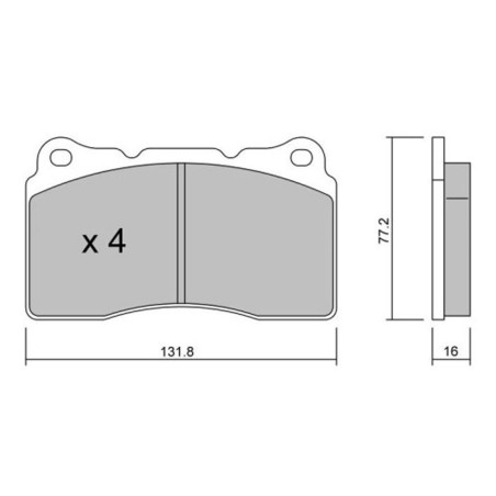 Plaquettes de frein avant GT2i Club pour Renault Megane 3 RS 265cv (étriers BREMBO)