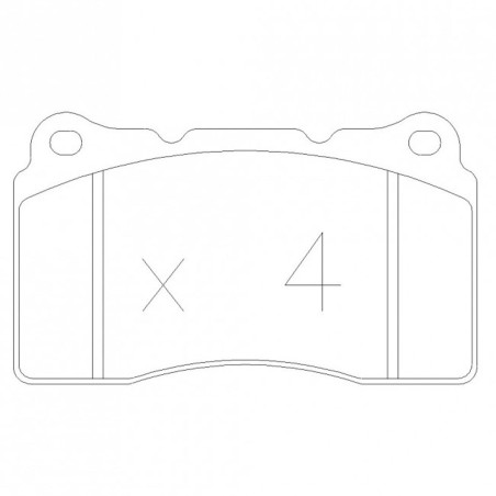 Plaquettes de frein avant GT2i Club pour Renault Megane 3 RS 265cv (étriers BREMBO)