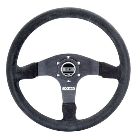 Volant SPARCO R375 en peau retournée noir pour Renault Twingo 2 RS / Gordini