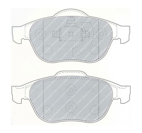Plaquettes frein avant FERODO DS2500 FCP1441H pour Renault Twingo 2 RS (étriers ATE)
