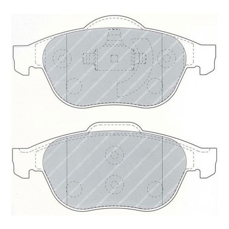 Plaquettes frein avant FERODO DS2500 FCP1441H pour Renault Twingo 2 RS (étriers ATE)