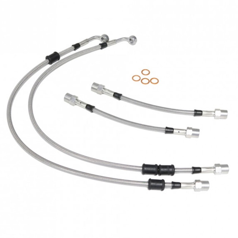 Kit de 4 durites / flexibles de frein Goodridge pour Renault Twingo 2 RS (42cm)