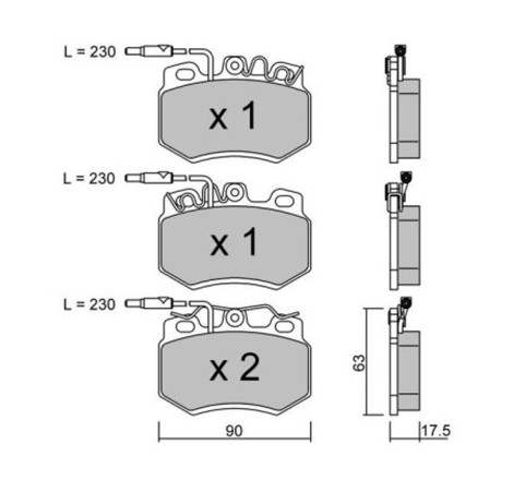 Plaquettes de frein avant GT2i Club pour Citroën AX GTi 1.4 / Visa GTi 1.6 (étriers GIRLING)