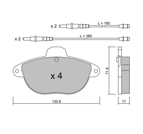 Plaquettes de frein avant GT2i Club pour Citroën Xantia Activa Turbo CT