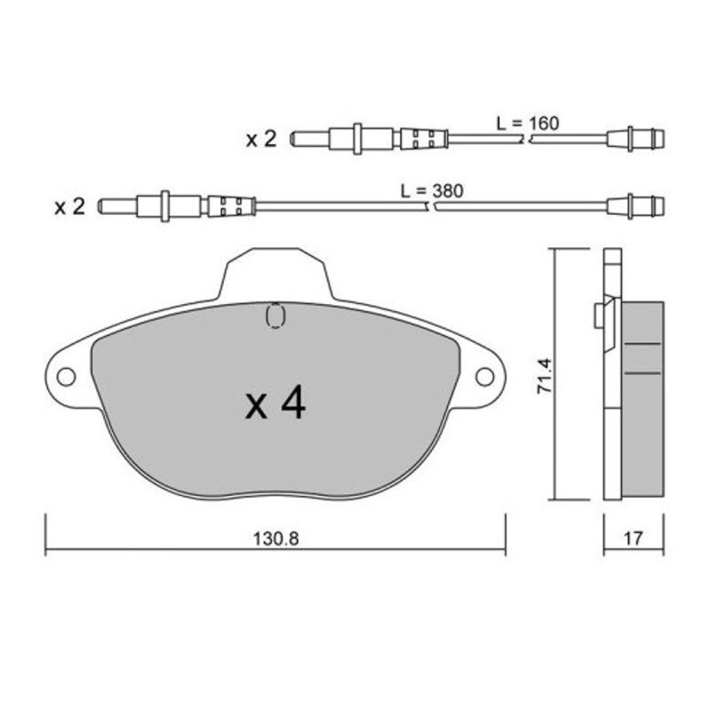 Plaquettes de frein avant GT2i Club pour Citroën Xantia Activa Turbo CT