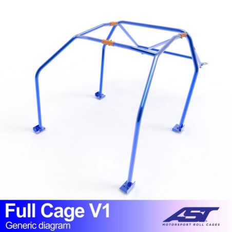 Arceau AST Trackday/Loisir 6 points pour Citroën ZX (toutes versions dont 2.0i 16V et Volcane) 3-Portes hayon