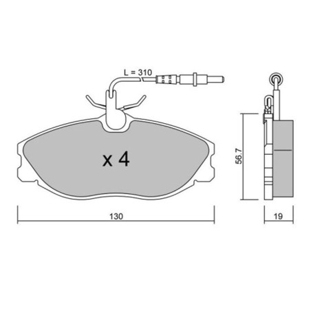 Plaquettes de frein avant GT2i Club pour Citroën ZX 2.0i 16V (étriers GIRLING)