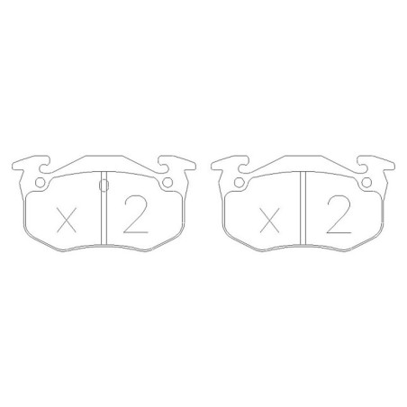 Plaquettes de frein arrière GT2i Race pour Citroën ZX 2.0i 16V (étriers BENDIX)