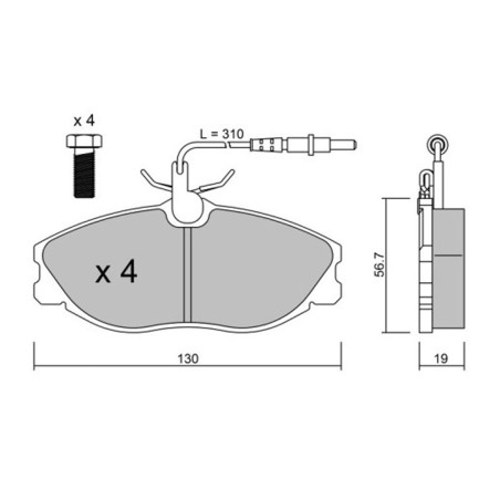 Plaquettes de frein avant GT2i Race pour Citroën ZX 2.0i 16V (étriers GIRLING)