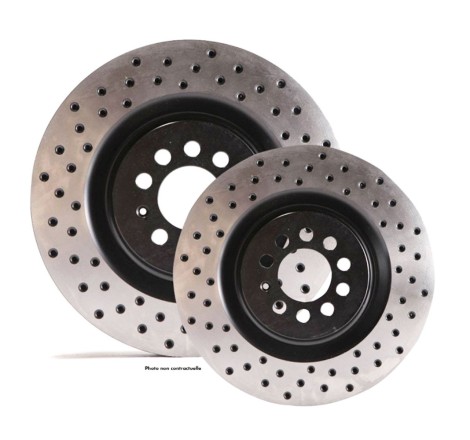 Disques de frein arrière pleins TAROX finition D95 percés pour Citroën ZX 2.0i 16V / Volcane