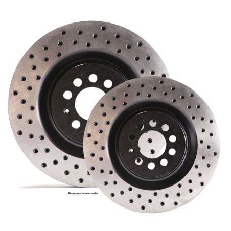 Disques de frein arrière pleins TAROX finition D95 percés pour Citroën ZX 2.0i 16V / Volcane