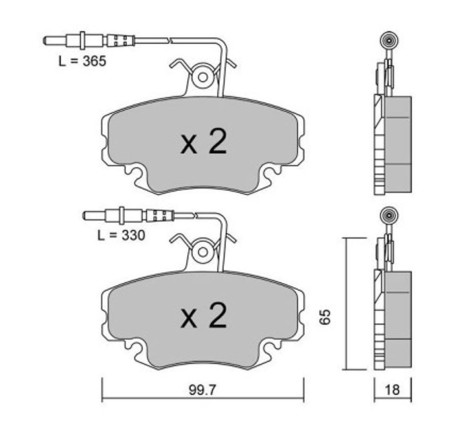 Plaquettes de frein avant GT2i Club pour Citroën ZX Volcane 1.9i & 2.0i