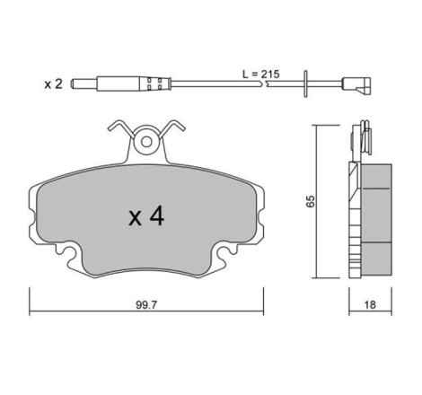 Plaquettes de frein avant GT2i Club pour Citroën ZX Volcane 1.9i & 2.0i / Peugeot 205 CTi / GTi 1.9