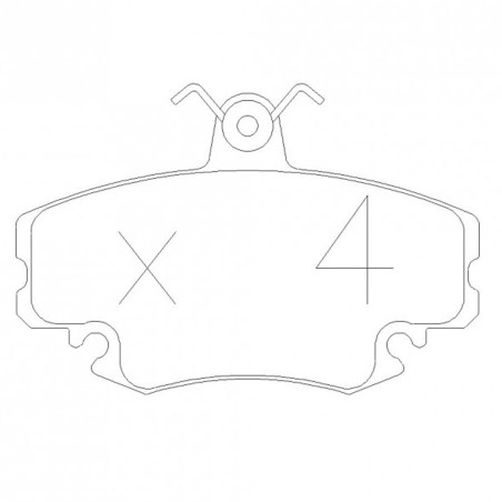 Plaquettes de frein avant GT2i Club pour Citroën ZX Volcane 1.9i & 2.0i / Peugeot 205 CTi / GTi 1.9