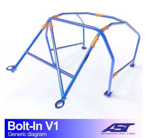 Arceau AST 6 points à boulonner pour Citroën AX 1.4 GTi / GT / Sport (3-Portes Hayon)