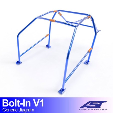 Arceau AST 6 points à boulonner pour Citroën AX 1.4 GTi / GT / Sport (3-Portes Hayon)