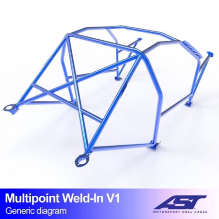 Arceau AST Multipoints 10 points à souder FIA pour Citroën AX 1.4 GTi / GT / Sport (3-Portes hayon)