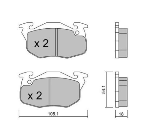 Plaquettes de frein avant GT2i Club pour Citroën AX 1.4 GTI (étriers BENDIX)