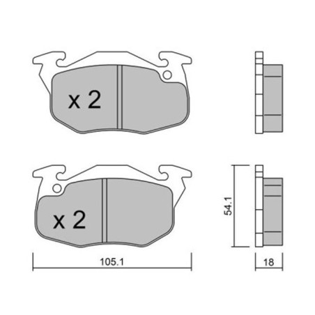 Plaquettes de frein avant GT2i Club pour Citroën AX 1.4 GTI (étriers BENDIX)