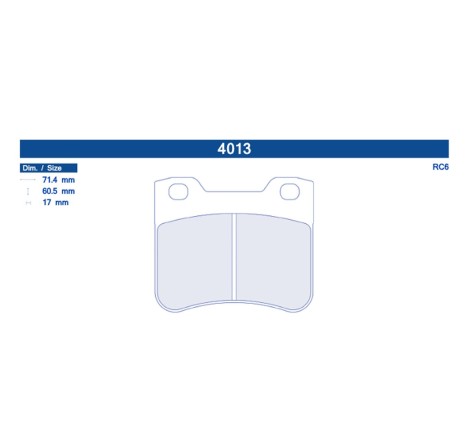Plaquettes de frein avant Carbone Lorraine 4013 RC6 pour Citroën AX Sport / GT