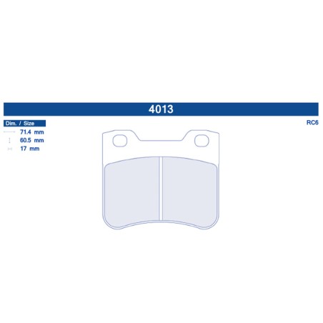 Plaquettes de frein avant Carbone Lorraine 4013 RC6 pour Citroën AX Sport / GT