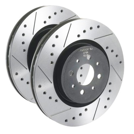 Disques de frein avant TAROX Sport Japan finition percée / rainurée pour Citroën DS3 VTi 1.6 / THP 1.6 150cv