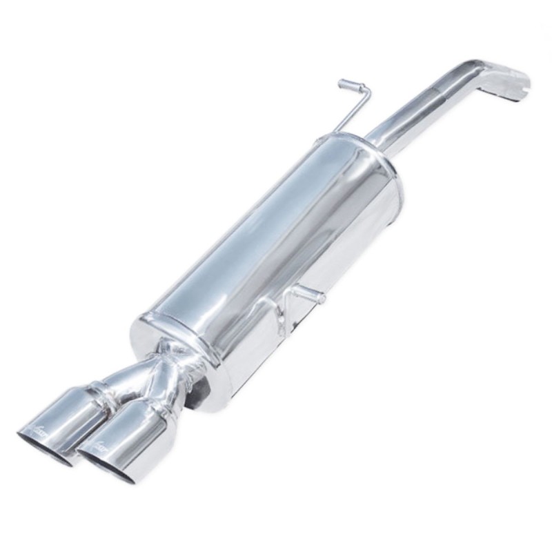 Terminal d'échappement RACING 2x80 INOXCAR pour Citroën DS3 Turbo 1.6 THP 156cv