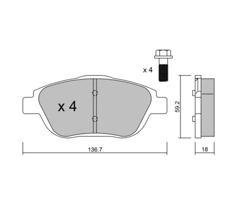 Plaquettes de frein avant GT2i Race pour Citroën DS3 Turbo 1.6 THP 150/155/165cv (étriers BOSCH)