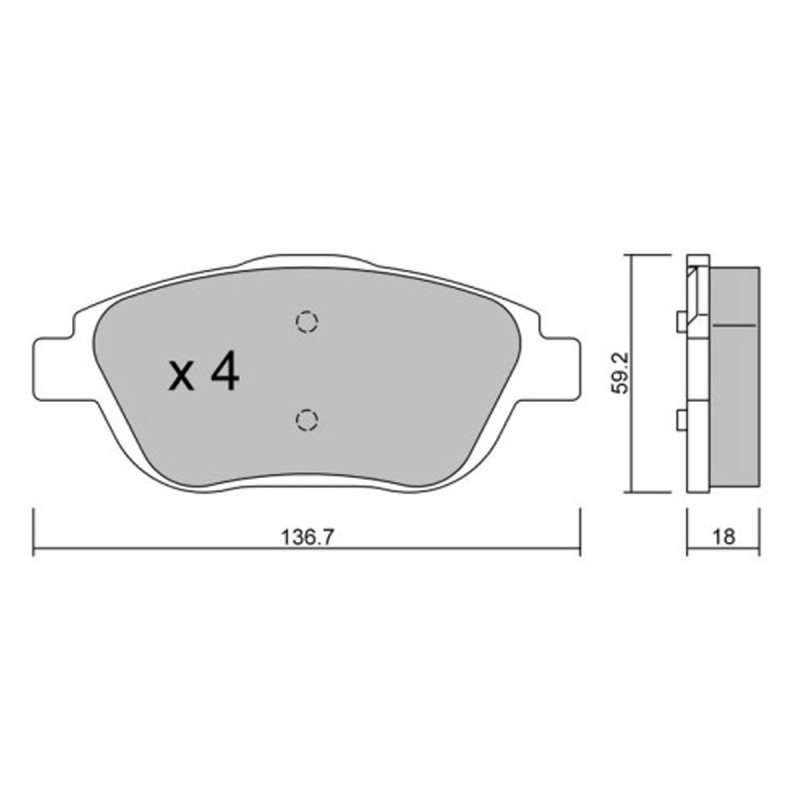 Plaquettes de frein avant GT2i Club pour Citroën DS3 Turbo 1.6 THP 150/155/165cv (étriers BOSCH)
