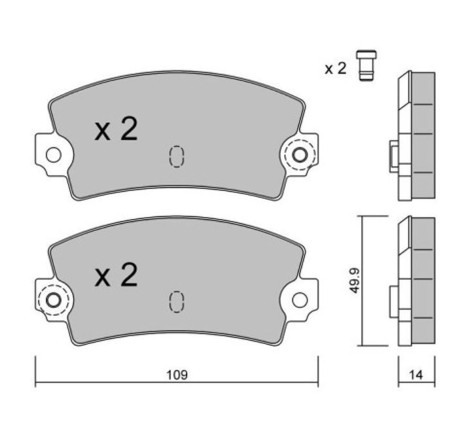 Plaquettes de frein arrière GT2i Club pour Renault Fuego Turbo 1.6 (étriers BENDIX)
