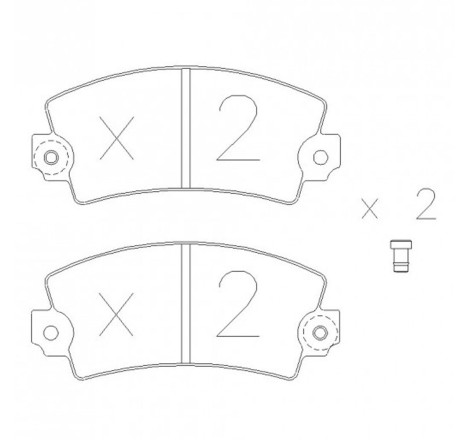Plaquettes de frein arrière GT2i Club pour Renault Fuego Turbo 1.6 (étriers BENDIX)