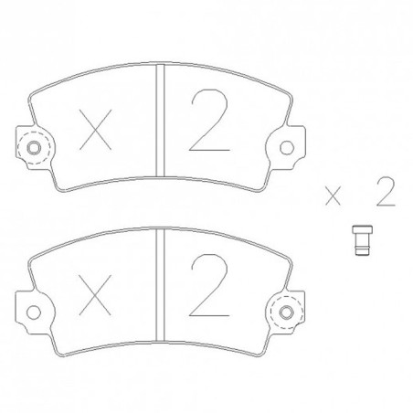 Plaquettes de frein arrière GT2i Club pour Renault Fuego Turbo 1.6 (étriers BENDIX)