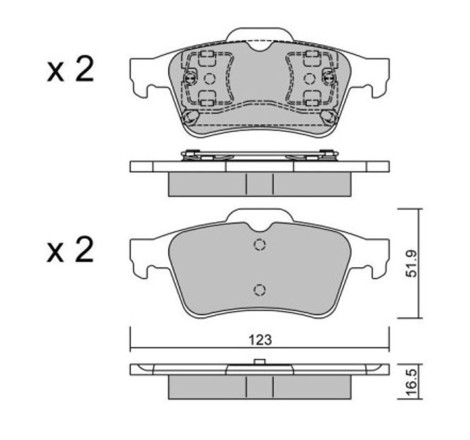 Plaquettes de frein arrière GT2i Club pour Renault Laguna 2 GT 2.0 Turbo Estate