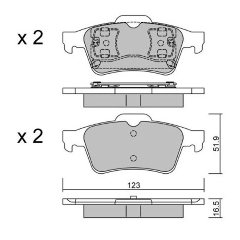 Plaquettes de frein arrière GT2i Club pour Renault Laguna 2 GT 2.0 Turbo Estate