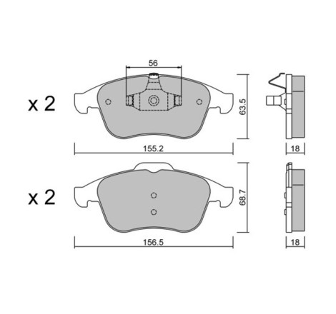 Plaquettes de frein avant GT2i Club pour Renault Laguna 3 Coupé V6 4RD